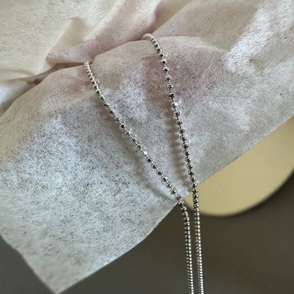 NWT! Faceted Crystal Sliding Pendant On A Silver Chain Lobster Claw Closure K105 - Picture 7 of 14